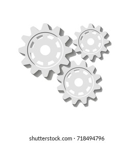 Metal gears set. Factory gears vector icon. Mechanical gear. The image of the gear. Machine gear. Cogwheel gear
