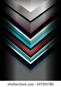 metal geometric background, Vector Illustration