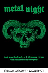 Metal Gig poster flyer template