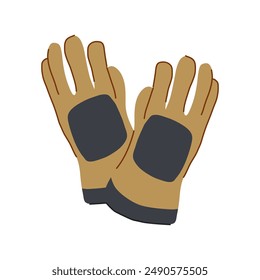 metal gloves welding cartoon. man worker, industry iron, safety factory metal gloves welding sign. isolated symbol vector illustration