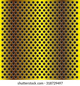 Metal gold circle mesh illustration vector for design background.