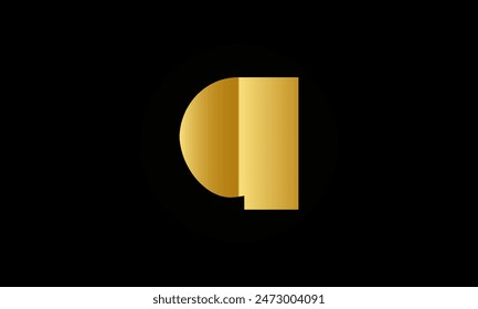 Metal gold G alphabet letter logo icon design.