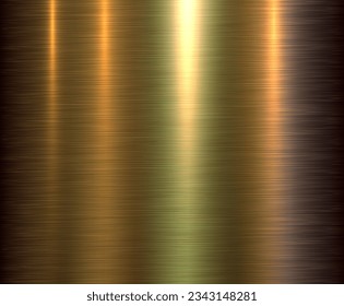 Metal gold texture background, brushed metal texture plate pattern, shiny metallic texture vector illustration.
