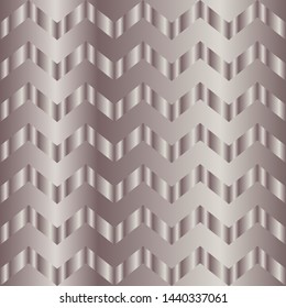 Metal gradient chevron pattern. Abstract modern vector background. Shiny metallic zigzag wallpaper.