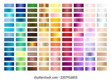 Metal Gradient Collection of Color Swatches Palette	
