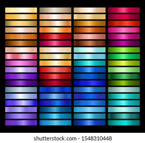 Metal Gradient Collection of Every Color Swatches - Shutterstock ID 1548310448