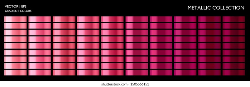 Metal gradient  Pink metallic  Rose shades  Purple colorful palette set  Background template for car  screen  mobile  banner  label  tag  packaging  print  Vivid color combination 