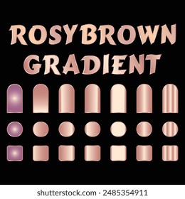 Metal Gradient. Gradient Set. Vector. Metallic Gold Color Collection. Pearl Effect. Gold, Silver, Bronze Palette. Steel, Iron, Aluminium, Tin. Holographic Background. 