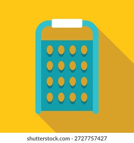 Metal grater with sharp holes for grating vegetables, cheese, and other food products