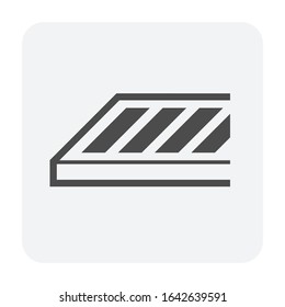 Metal grating vector icon design on white background.