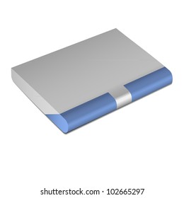 Metal Gray, Blue Business Card Holder