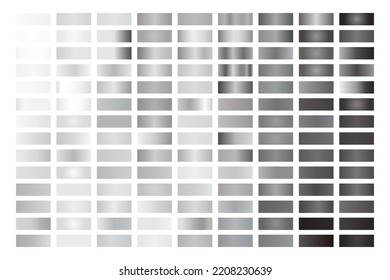 Metal Gray Gradient Collection of Color Swatches	
