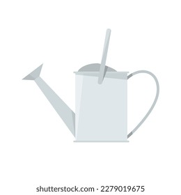 Metal gray large watering can