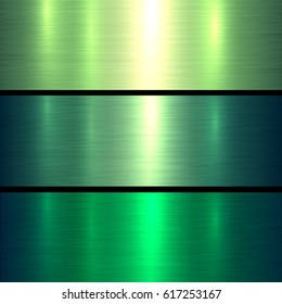 Metal green texture background, brushed metallic texture plate.