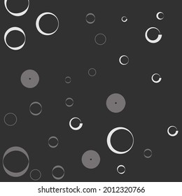 Metal Grey Black Modern Style Background. Calm Curves Retro Silver Oval Minimal Ornamental Fabrics. White Round Strict Elegant Circles Art Illustration. Classical Aluminum Light Vector Design Pic.