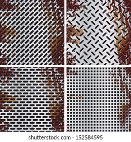 metal grid grunge industrial background 