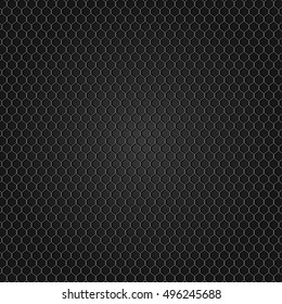 Metal grid. Metallic mesh texture background with reflections.