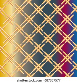 Metal grid pattern for design colorful backdrop.