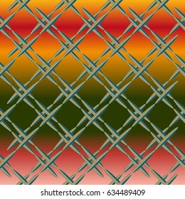 Metal grid pattern for design colorfull backdrop.