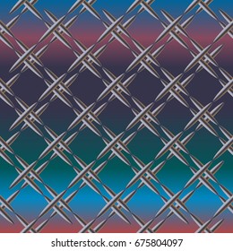 Metal grid pattern for design colorfull backdrop.