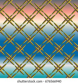 Metal grid pattern for design colorfull backdrop.
