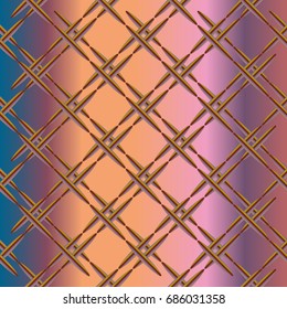 Metal grid pattern for design colorfull backdrop.