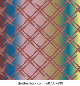 Metal grid pattern for design colorfull backdrop.