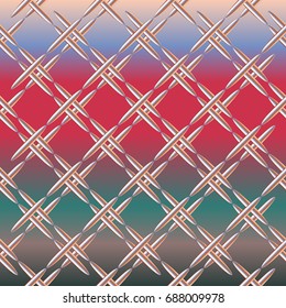 Metal grid pattern for design colorfull backdrop.