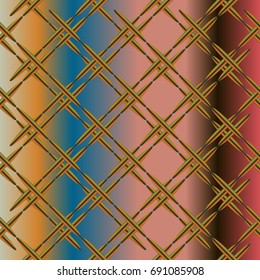 Metal grid pattern for design colorfull backdrop.