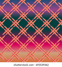 Metal grid pattern for design colorfull backdrop.