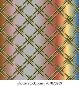 Metal grid pattern for design colorfull backdrop.
