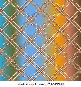 Metal grid pattern for design colorfull backdrop.