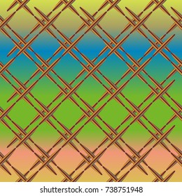 Metal grid pattern for design colorfull backdrop.