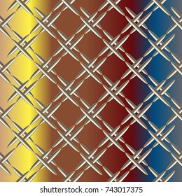 Metal grid pattern for design colorfull backdrop.