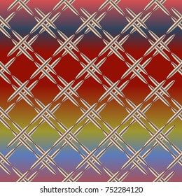 Metal grid pattern for design colorfull backdrop.