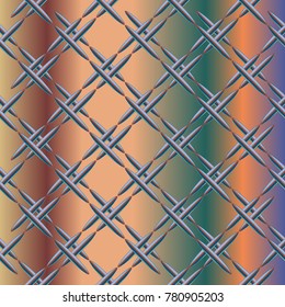 Metal grid pattern for design colorfull backdrop.