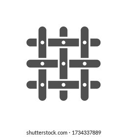Metal grid with rivets icon in flat style.Vector illustration.