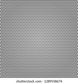 Metal grid vector illustration. Metallic mesh texture background with reflections.