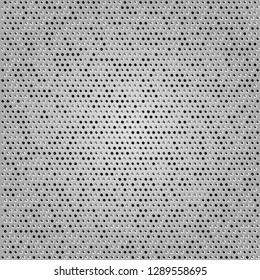 Metal grid vector illustration. Metallic mesh texture background with reflections.