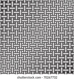 Metal grid of wires or pipes. Vektor illustration