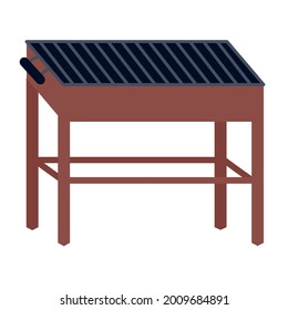 metal grill for cooking isolated