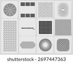 Metal grill pattern. speaker hole design set. ventilation panel, hard surface mesh collection.	