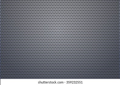 Metal grill perforated matte surface for technological background