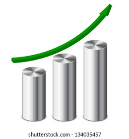metal grow chart isolated