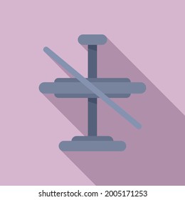 Metallgyroskop-Symbol, flacher Vektor. Beschleunigungsmesser-Ausrichtung. Mobile Dynamik