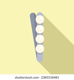 Metal haberdashery clipper icon flat vector. Machine tailor. Hook style