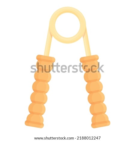 Metal hand grip icon cartoon vector. Arm gym. Training energy