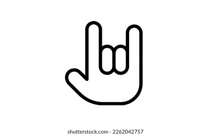 metal hand vector illustration icon outline style black and white background eps 8