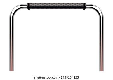 metal handle for trolley with rubber part