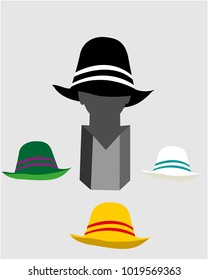 metal head mannequin to display stylish and modern hats